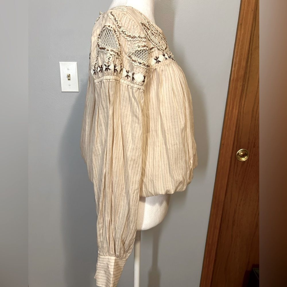 Free People sequin beaded embellished boho‎ top size S BIN I - Picture 4 of 12